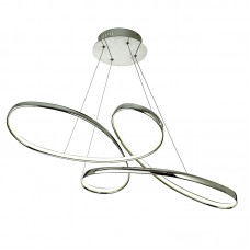 InLight Κρεμαστό φωτιστικό LED 56W 3CCT (by switch) από αλουμίνιο σε χρώμιο απόχρωση D:100cm (6151-CH)