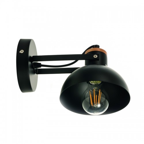 InLight Επιτοίχιο φωτιστικό από μαύρο μέταλλο 1XE27 D:16cm (43379-BL) InLight Επιτοίχιο φωτιστικό από μαύρο μέταλλο 1XE27 D:16cm (43379-BL)