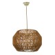 InLight Κρεμαστό φωτιστικό καφέ από σχοινί 1XE27 D:35cm (4503)