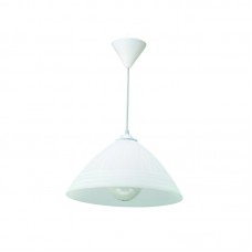 InLight Κρεμαστό φωτιστικό από λευκό γυαλί 1XE27 D:30cm (4409-Β-Λευκό)