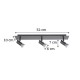 InLight Επιτοίχιο σποτ από μέταλλο σε μαύρη απόχρωση 3XGU10 D:32cm (9078-3Φ-Μαύρο) InLight Επιτοίχιο σποτ από μέταλλο σε μαύρη απόχρωση 3XGU10 D:32cm (9078-3Φ-Μαύρο)