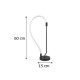 InLight Επιτραπέζιο φωτιστικό LED 18W 3000K από μαύρο μέταλλο και σωλήνα σιλικόνης D:60cm (3010)