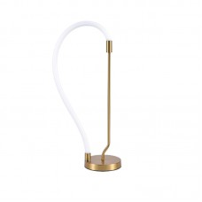 InLight Επιτραπέζιο φωτιστικό LED 18W 3000K από χρυσαφί μέταλλο και σωλήνα σιλικόνης D:60cm (3011-GL)