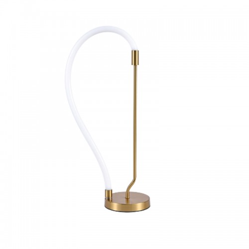 InLight Επιτραπέζιο φωτιστικό LED 18W 3000K από χρυσαφί μέταλλο και σωλήνα σιλικόνης D:60cm (3011-GL)