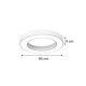 InLight Κρεμαστό φωτιστικό LED 50W 4000K σε λευκή απόχρωση D:80cm (6171-80-WH)