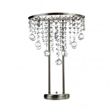 InLight Επιτραπέζιο φωτιστικό από χρώμιο μέταλλο και διάφανα κρύσταλλα 3XG9 D:52cm (3360)