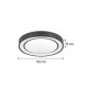 InLight Πλαφονιέρα οροφής LED 36W 3CCT από μαύρο μέταλλο και ακρυλικό D:50cm (42179-A)