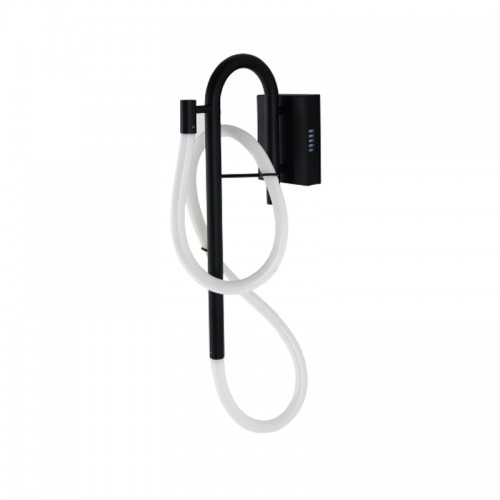 InLight Επιτοίχιο φωτιστικό LED 25W 3000K από μαύρο μέταλλο και σωλήνα σιλικόνης D:65cm (43010) InLight Επιτοίχιο φωτιστικό LED 25W 3000K από μαύρο μέταλλο και σωλήνα σιλικόνης D:65cm (43010)