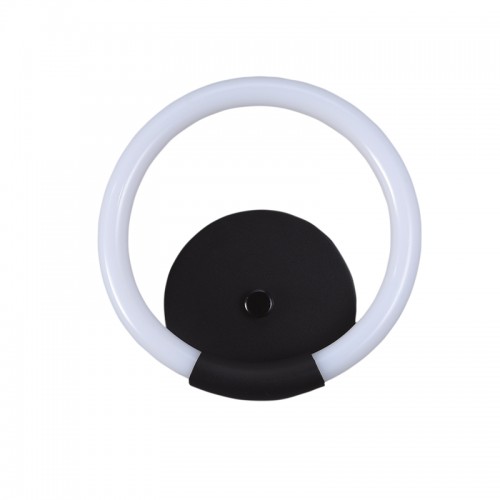 InLight Επιτοίχιο φωτιστικό LED 5W 3000K από μαύρο μέταλλο και σωλήνα PVC D:23cm (43016) InLight Επιτοίχιο φωτιστικό LED 5W 3000K από μαύρο μέταλλο και σωλήνα PVC D:23cm (43016)