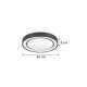 InLight Πλαφονιέρα οροφής LED 27W 3CCT από μαύρο μέταλλο και ακρυλικό D:40cm (42179-Β)