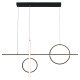 InLight Κρεμαστό φωτιστικό LED 55W 3CCT (by switch) σε μαύρη απόχρωση D:100cm (6043)