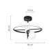 InLight Κρεμαστό φωτιστικό LED 20W 3000K και 4XG9 σε μαύρο και χρυσαφί χρώμα D:50cm (6063) InLight Κρεμαστό φωτιστικό LED 20W 3000K και 4XG9 σε μαύρο και χρυσαφί χρώμα D:50cm (6063)