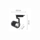 InLight Σποτ Ράγας Μαύρο LED 30W 4000K D:10cmX23cm (T00102-BL)