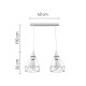 InLight Κρεμαστό φωτιστικό από λευκό μέταλλο 2XE27 D:40cm (4024-2-WH-RAIL) InLight Κρεμαστό φωτιστικό από λευκό μέταλλο 2XE27 D:40cm (4024-2-WH-RAIL)