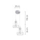 InLight Κρεμαστό φωτιστικό από λευκό μέταλλο 2XE27 D:20cm (4024-2-WH-ROSETTE) InLight Κρεμαστό φωτιστικό από λευκό μέταλλο 2XE27 D:20cm (4024-2-WH-ROSETTE)