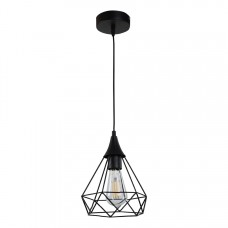 InLight Κρεμαστό φωτιστικό από μαύρο μέταλλο 1XE27 D:16cm (4024-BL)