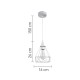 InLight Κρεμαστό φωτιστικό από λευκό μέταλλο 1XE27 D:16cm (4024-WH)