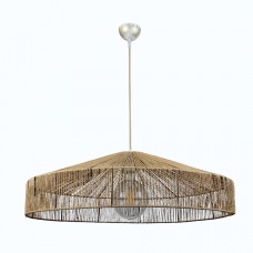 InLight Κρεμαστό φωτιστικό καφέ από σχοινί 1XE27 D:70cm (4029-Α)