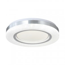 InLight Πλαφονιέρα οροφής LED 36W 3CCT από λευκό και ασημί ακρυλικό D:32cm (42016-C)