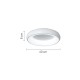 InLight Πλαφονιέρα οροφής LED 36W 3CCT από λευκό ακρυλικό D:60cm (42020-A-White)