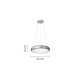InLight Κρεμαστό φωτιστικό LED 24W 3CCT από χρυσαφί και λευκό ακρυλικό D:40cm (42024-B-Golden)