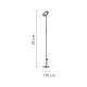 InLight Επιδαπέδιο φωτιστικό LED 24W RGB-CCT with controller από μαύρο μέταλλο και ακρυλικό D:170cm (45023)