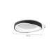 InLight Πλαφονιέρα οροφής LED 72W 3CCT από γκρί μέταλλο και λευκό ακρυλικό D:52cm (42033-Gray)
