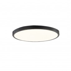 InLight Πλαφονιέρα οροφής LED 50W 3CCT (by switch on base) από μαύρο μέταλλο και ακρυλικό D:80cm (42035-A-Black)