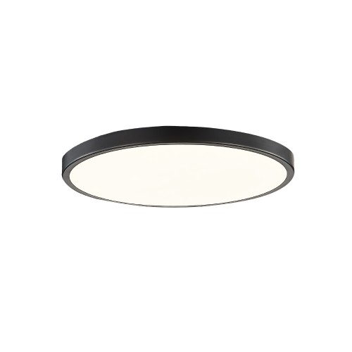 InLight Πλαφονιέρα οροφής LED 50W 3CCT (by switch on base) από μαύρο μέταλλο και ακρυλικό D:80cm (42035-A-Black)