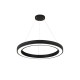 InLight Κρεμαστό φωτιστικό LED 88W 3CCT (by switch on base) σε μαύρη απόχρωση D:80cm (6073-80-BL)