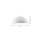 Inlight Κρεμαστό φωτιστικό λευκό από γύψο 1XE27 D:60cm (4063-White)