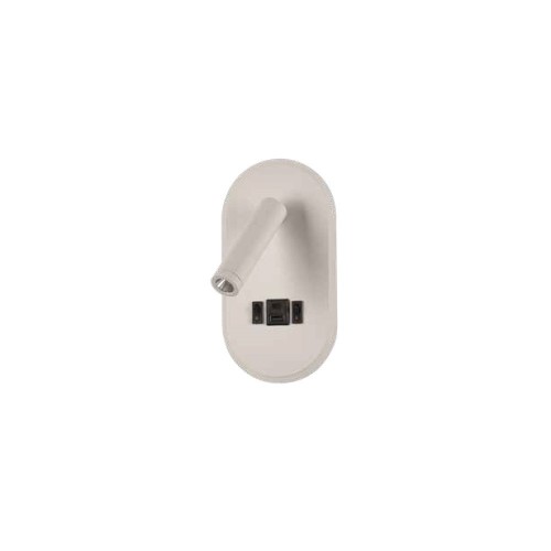 Inlight Επιτοίχιο φωτιστικό LED 3W+9W 3000K από λευκό μέταλλο D:14cm (43041-WH)