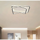 Inlight Πλαφονιέρα οροφής LED 38W 8800LM 3CCT από μαύρo μέταλλο και λευκό ακρυ΄λικό D:50x50cm (42038-Black/white)
