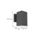 it-Lighting Elarbee E27 Outdoor Wall Lamp with Up or Down light Anthracite (80203844)