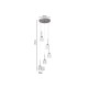 Inlight Κρεμαστό φωτιστικό LED 5*10W από χρυσαφί μέταλλο και ακρυλικό D:30x200cm (4077-5-Golden)