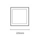 InLight LED Slim Panel 20watt Τετράγωνο 3000Κ Θερμό Λευκό D:22,5cm (2.20.01.1)