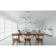 InLight Κρεμαστό φωτιστικό LED 56W 3CCT (by switch) από αλουμίνιο σε χρυσή ματ απόχρωση D:100cm (6151-GL)