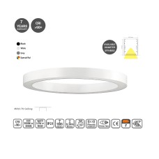 MP61.70RC-079-S-3-OF-WH Ring Profile Lighting Ceiling 61.5x70mm O79cm